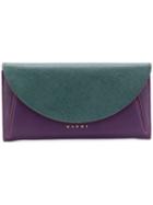 Marni Foldover Top Wallet - Purple