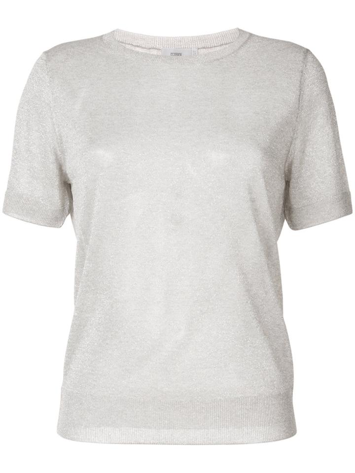 Closed Knitted Short Sleeve Top - Nude & Neutrals
