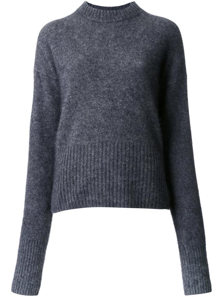 Le Ciel Bleu 'fur Touch' Sweater, Women's, Size: 36, Grey, Wool