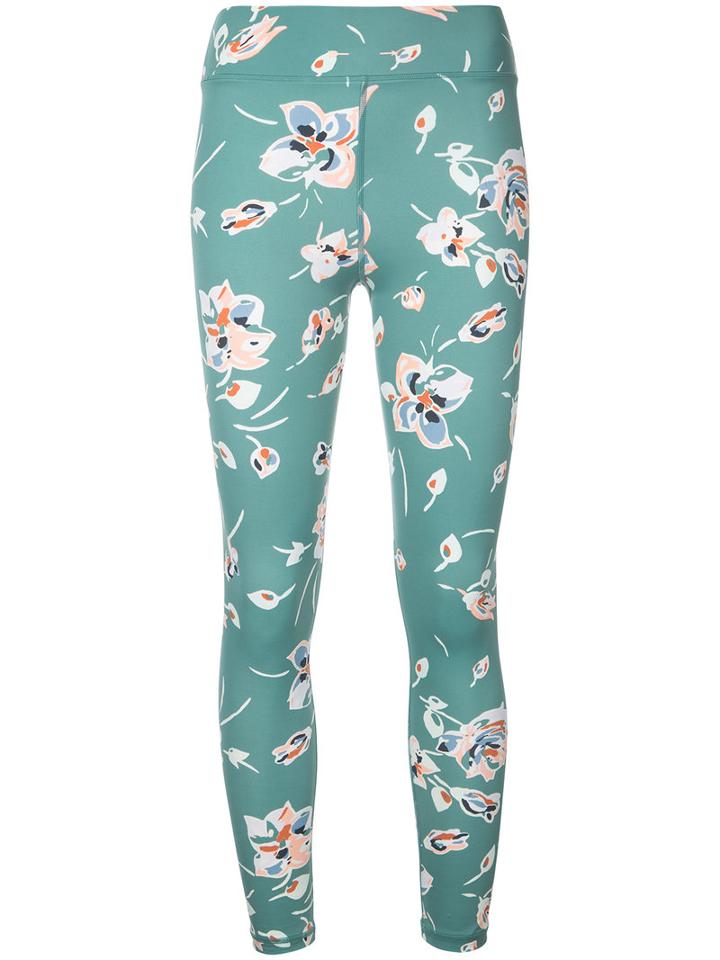 The Upside - Floral Print Fitness Leggings - Women - Polyamide - M, Grey