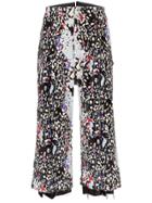Sulvam Leopard Pattern Cropped Trousers - Black
