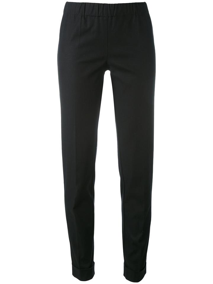 P.a.r.o.s.h. - Slim Fit Casual Trousers - Women - Cotton/spandex/elastane - Xs, Black, Cotton/spandex/elastane