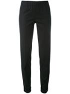 P.a.r.o.s.h. - Slim Fit Casual Trousers - Women - Cotton/spandex/elastane - Xs, Black, Cotton/spandex/elastane
