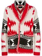 Alanui Patterned Shawl Collar Cardigan - White