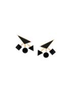 Eshvi Geometric Earrings, Women's, Black