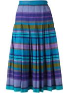 Yves Saint Laurent Vintage 70s Striped Skirt, Women's, Size: 36, Blue