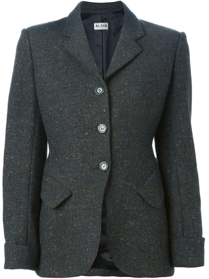 Alaïa Vintage Tweed Blazer - Green