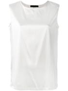 Fabiana Filippi Sleeveless Blouse, Women's, Size: 42, White, Silk/elastodiene