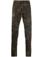 John Varvatos Camouflage Print Trousers - Brown