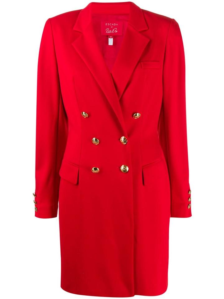 Escada Structured Shoulder Double-breasted Coat