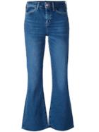 Mih Jeans 'lou' Flared Cropped Jeans - Blue