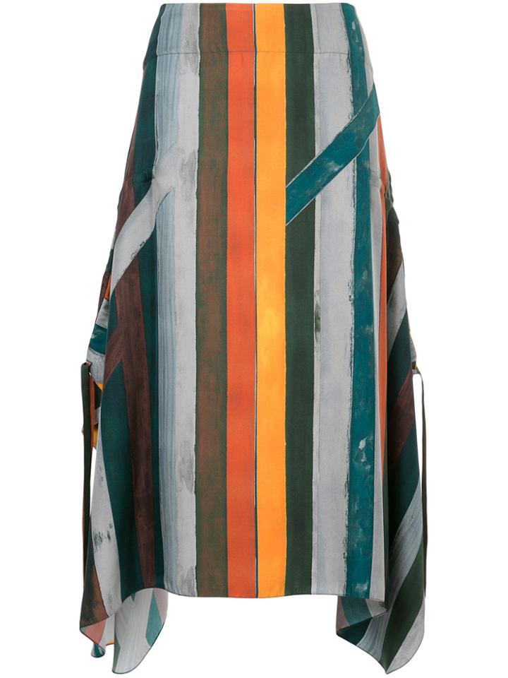 Nehera Striped A-line Midi Skirt - Multicolour