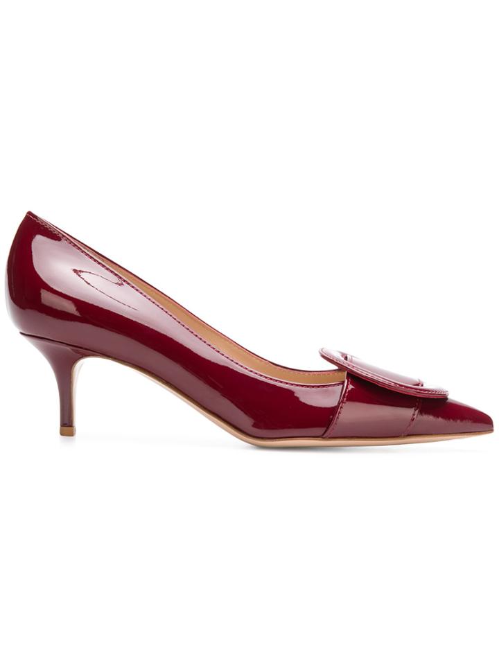 Gianvito Rossi Pointed Buckle Pumps - Red