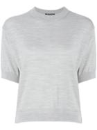Twin-set Crew Neck Knitted Top - Grey