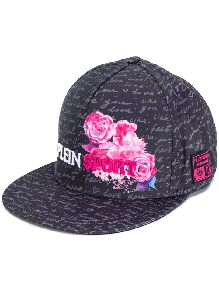 Plein Sport Logo Print Cap - Black