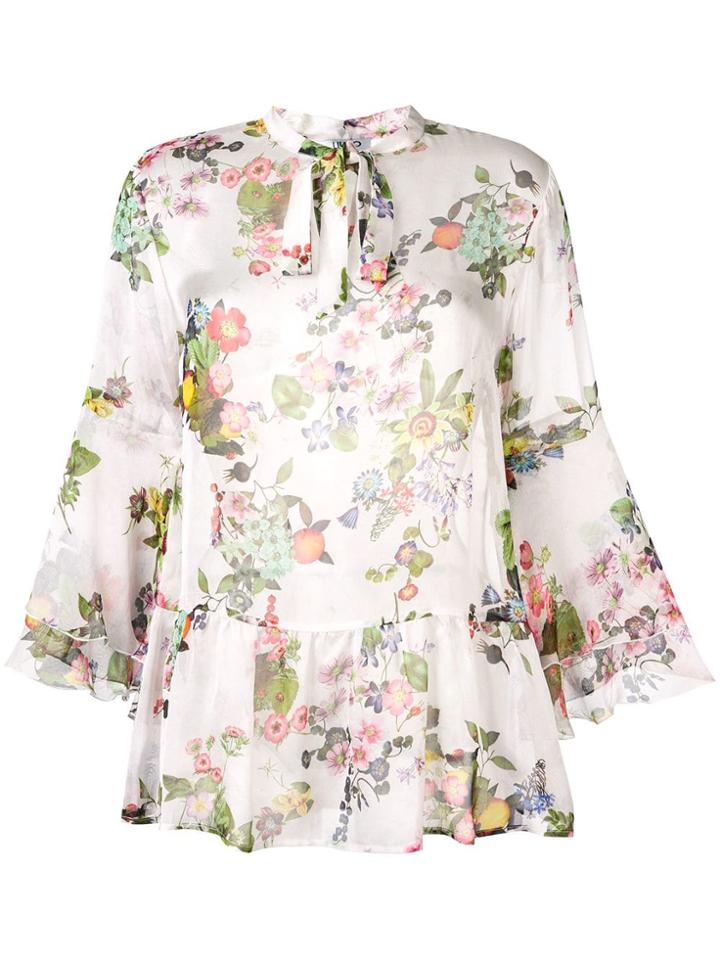 Liu Jo Floral Print Blouse - White