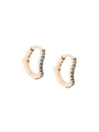 Maria Black 14kt Yellow Gold Diamond Wave Huggies