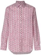 Canali Floral Print Shirt - Pink & Purple