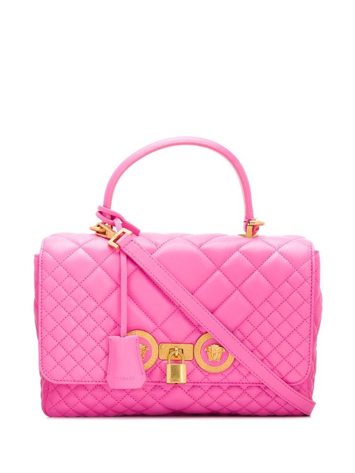 Versace Quilted Icon Shoulder Bag - Pink