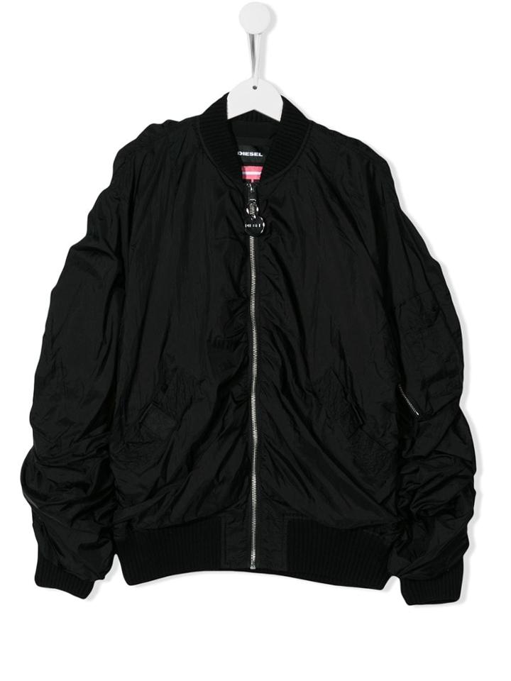 Diesel Kids Teen Jgkrista Bomber Jacket - Black