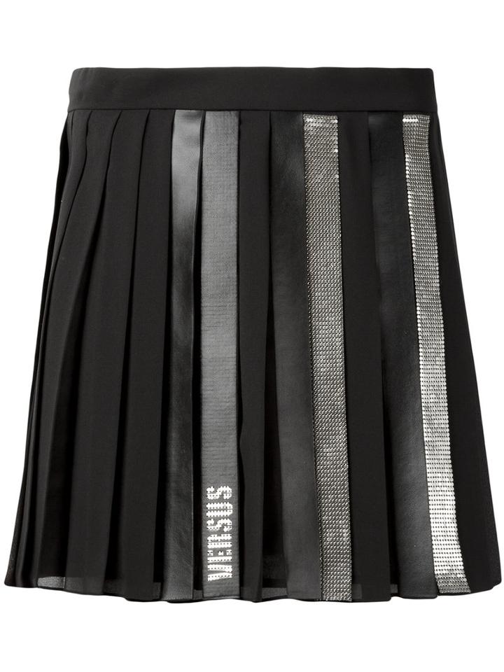 Versus - Pleated Short Skirt - Women - Polyester - 42, Women's, Black, Polyester