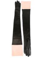 Alexander Mcqueen Long Gloves, Women's, Size: 8.5, Black, Calf Leather