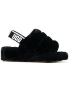 Ugg Australia Fluffy Open Toe Sandals - Black