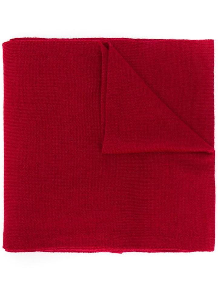 Moschino Intarsia Scarf - Red