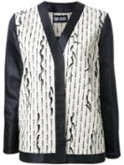 Dalood V-neck Tweed Jacket, Women's, Size: 34, White, Cotton/wool
