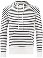 Marc Jacobs Striped Hooded Jumper, Men's, Size: Xl, White, Virgin Wool