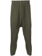 Homme Plissé Issey Miyake Plissé Tapered Trousers - Green