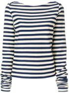 Erika Cavallini Striped Tie Back Blouse - Nude & Neutrals
