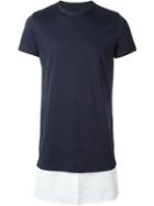 Matthew Miller Shirt Hem T-shirt, Men's, Size: Large, Blue, Cotton