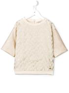 Miss Blumarine Chevron Top, Girl's, Size: 6 Yrs, Nude/neutrals