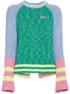 Mira Mikati Patch Cashmere Raglan Jumper - Green