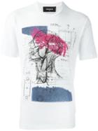 Dsquared2 Anatomy Print T-shirt, Men's, Size: Small, White, Cotton