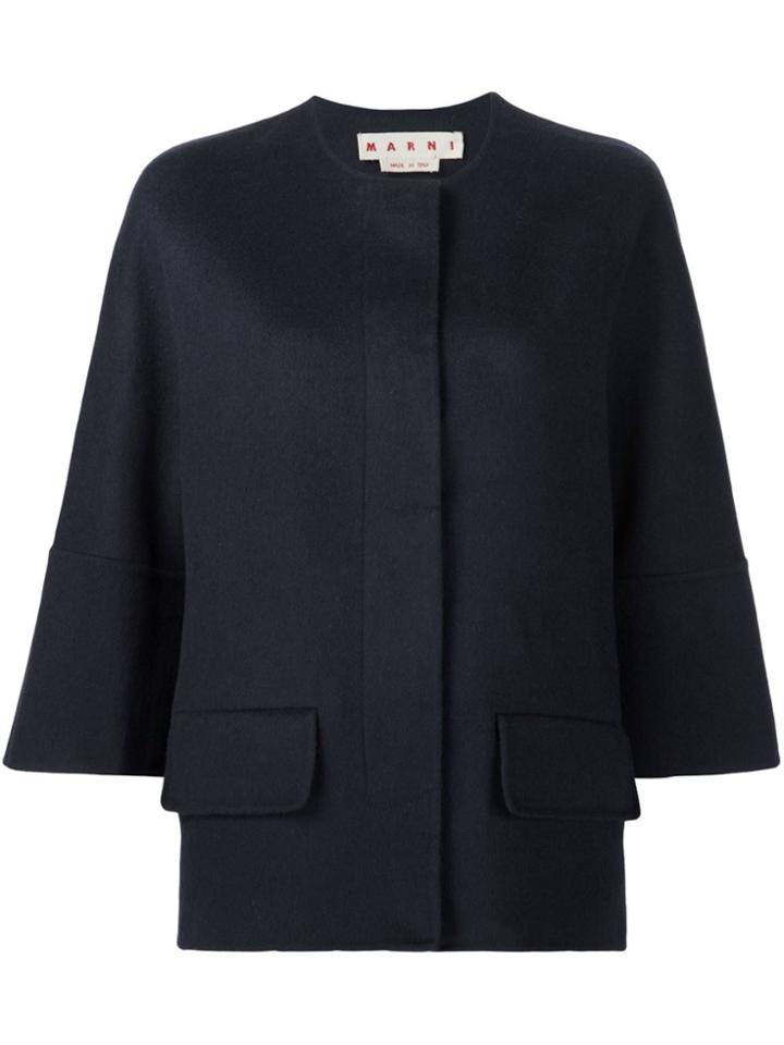 Marni Short Cape - Blue