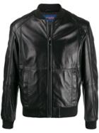 Trussardi Jeans Zip-up Leather Jacket - Black