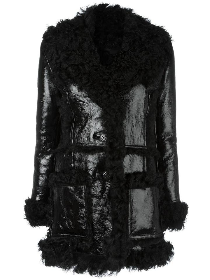 American Retro 'eugenie' Coat, Women's, Size: 36, Black, Sheep Skin/shearling