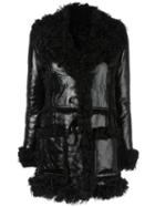 American Retro 'eugenie' Coat, Women's, Size: 36, Black, Sheep Skin/shearling