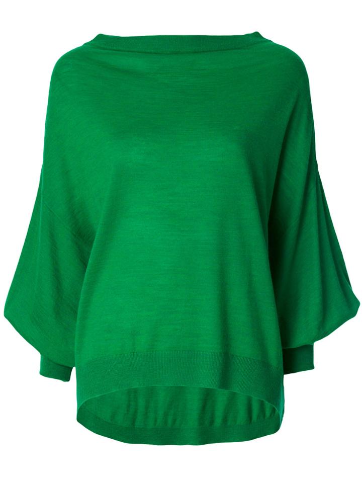 Nude Bishop Sleeve Jumper - Green