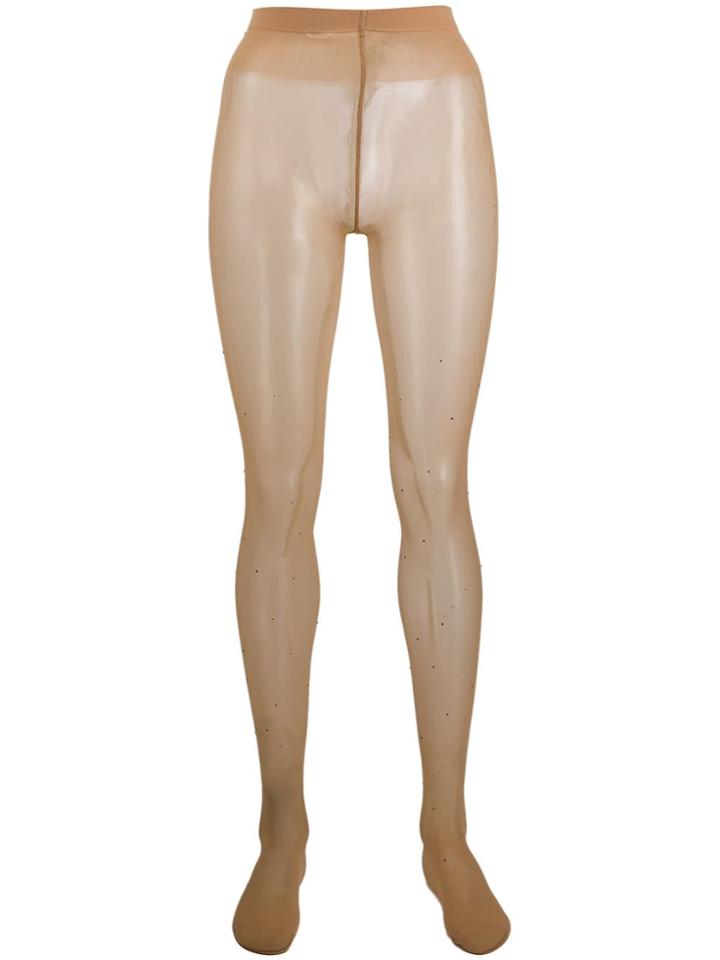 Wolford Crystal Affair Tights - Neutrals