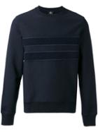 Ps By Paul Smith - Textured Stripe Sweatshirt - Men - Cotton - Xl, Blue, Cotton