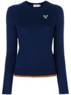 Coach - Dino Patch Sweater - Women - Cashmere - S, Blue, Cashmere
