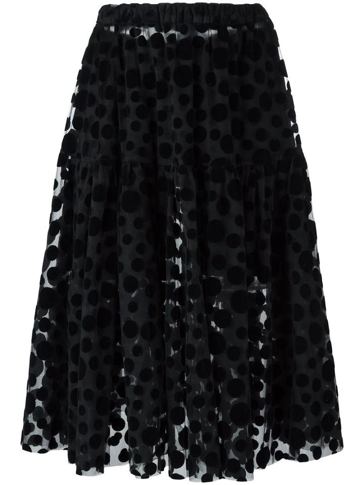 Paskal Layered Dotted Skirt, Women's, Size: Medium, Black, Nylon
