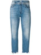 7 For All Mankind Cropped Five-pocket Jeans - Blue