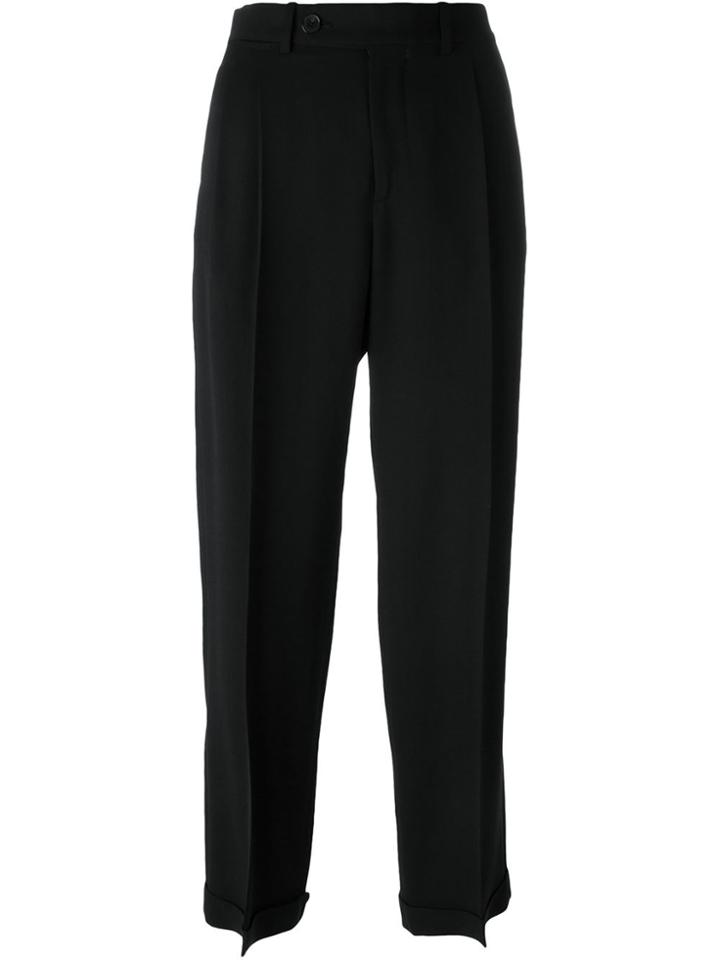 Maison Margiela Cropped Tailored Trousers - Black