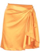 Fantabody Wrap Mini Skirt - Orange