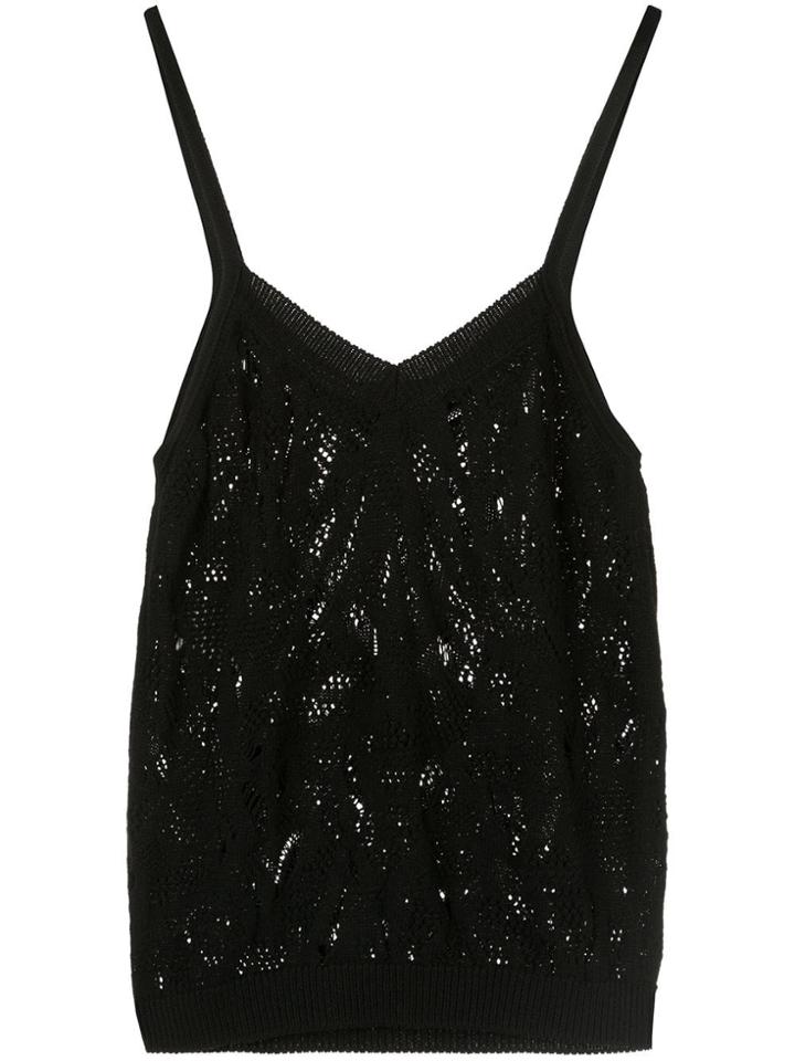 Nina Ricci Knitted Vest Top - Black