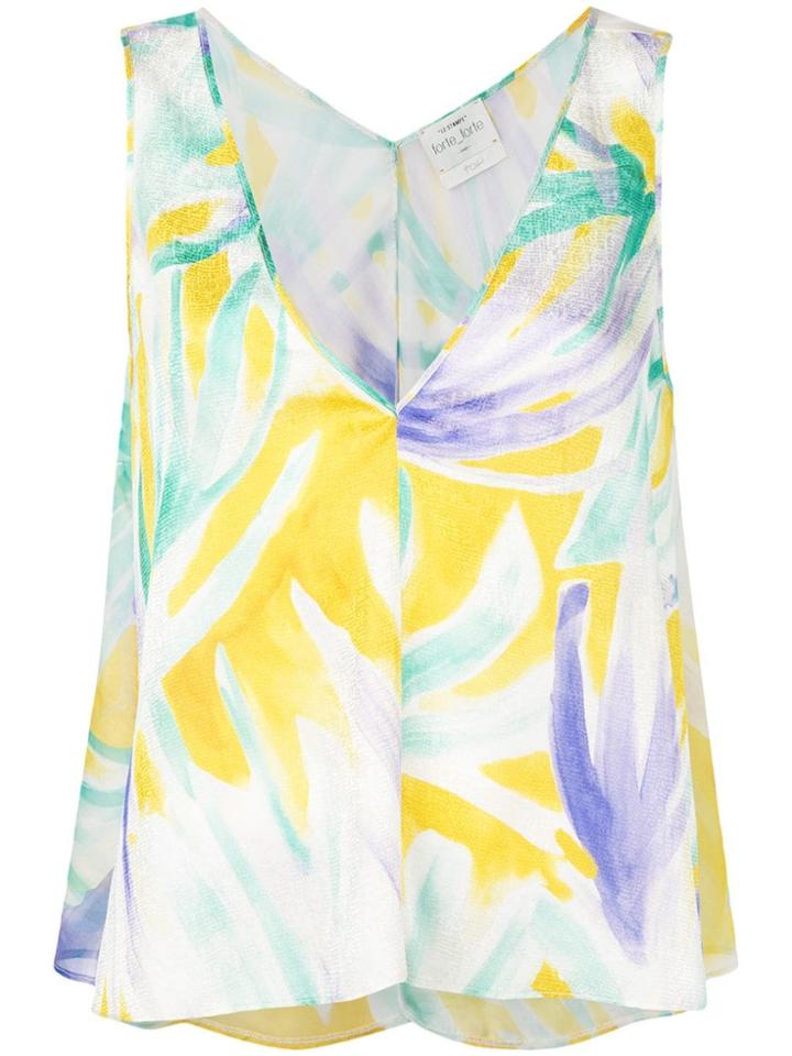 Forte Forte Semi Transparent V-neck Top - Yellow
